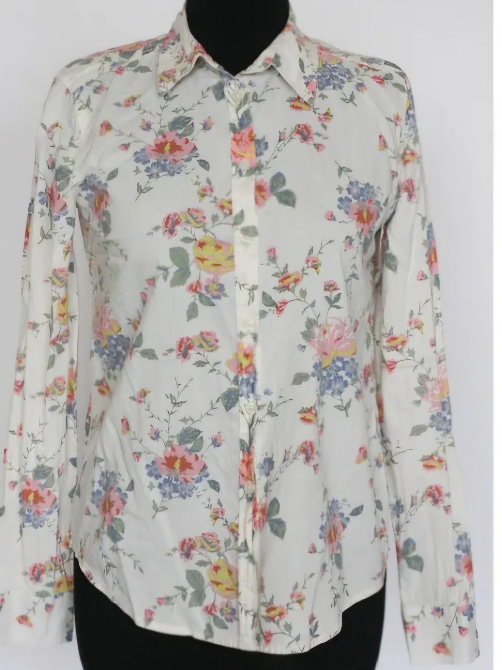 United Colors Of Benetton White Floral Button-Down Shirt